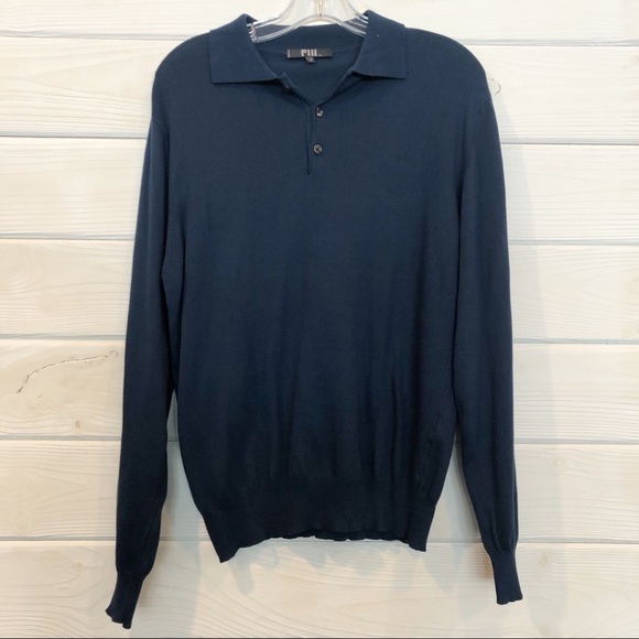 Fiii Long Sleeve Quarter Button Sweater, Men's Small - Picture 1 of 6